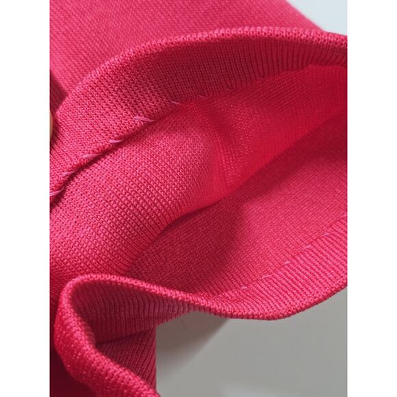 Misook Jacket Short Sleeve Open Front Business Career Pink Black Size Large - Picture 4 of 7